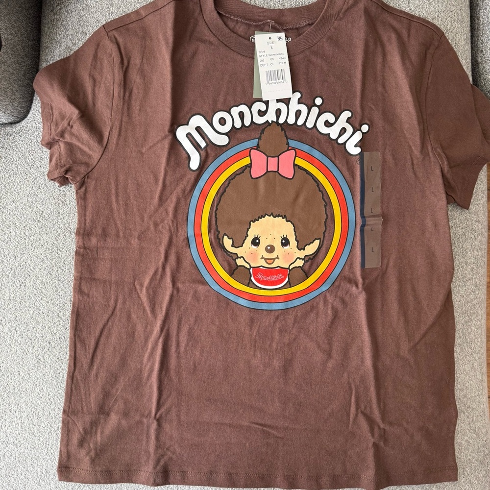 Monchhichi Brown Graphic Short-Sleeve Tee